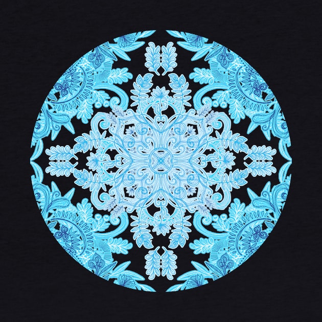 Symmetrical Pattern in Blue and Turquoise by micklyn